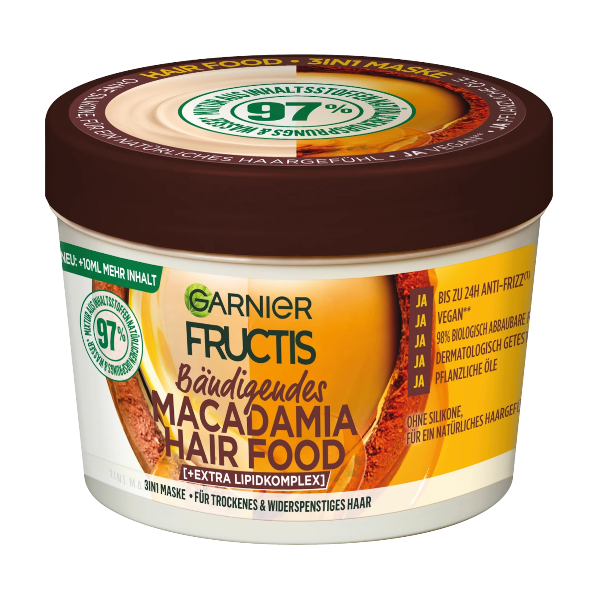 Garnier Fructis Haarkur Macadamia Hair Food 3in1 Maske, 400 ml