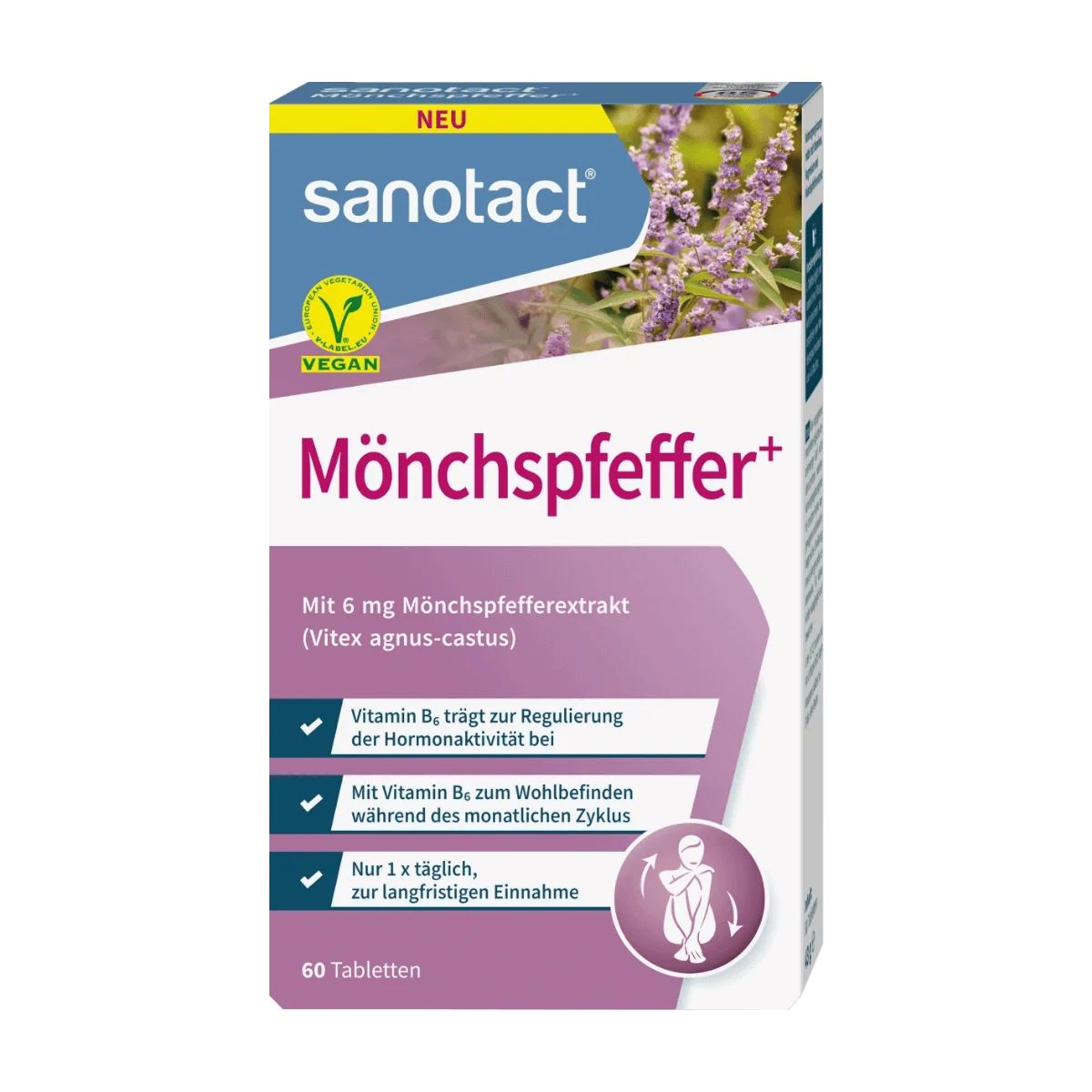 sanotact Mönchspfeffer Tabletten 60 Stk, 43 g
