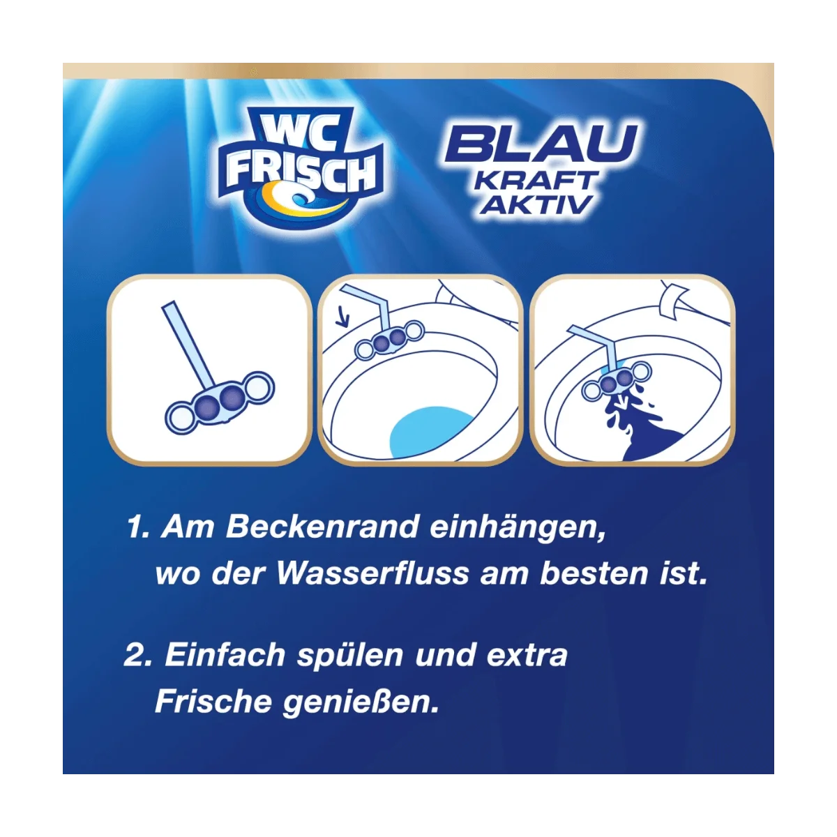 WC Frisch WC-Reiniger Blau Kraft Aktiv Chlor, 1 Stk
