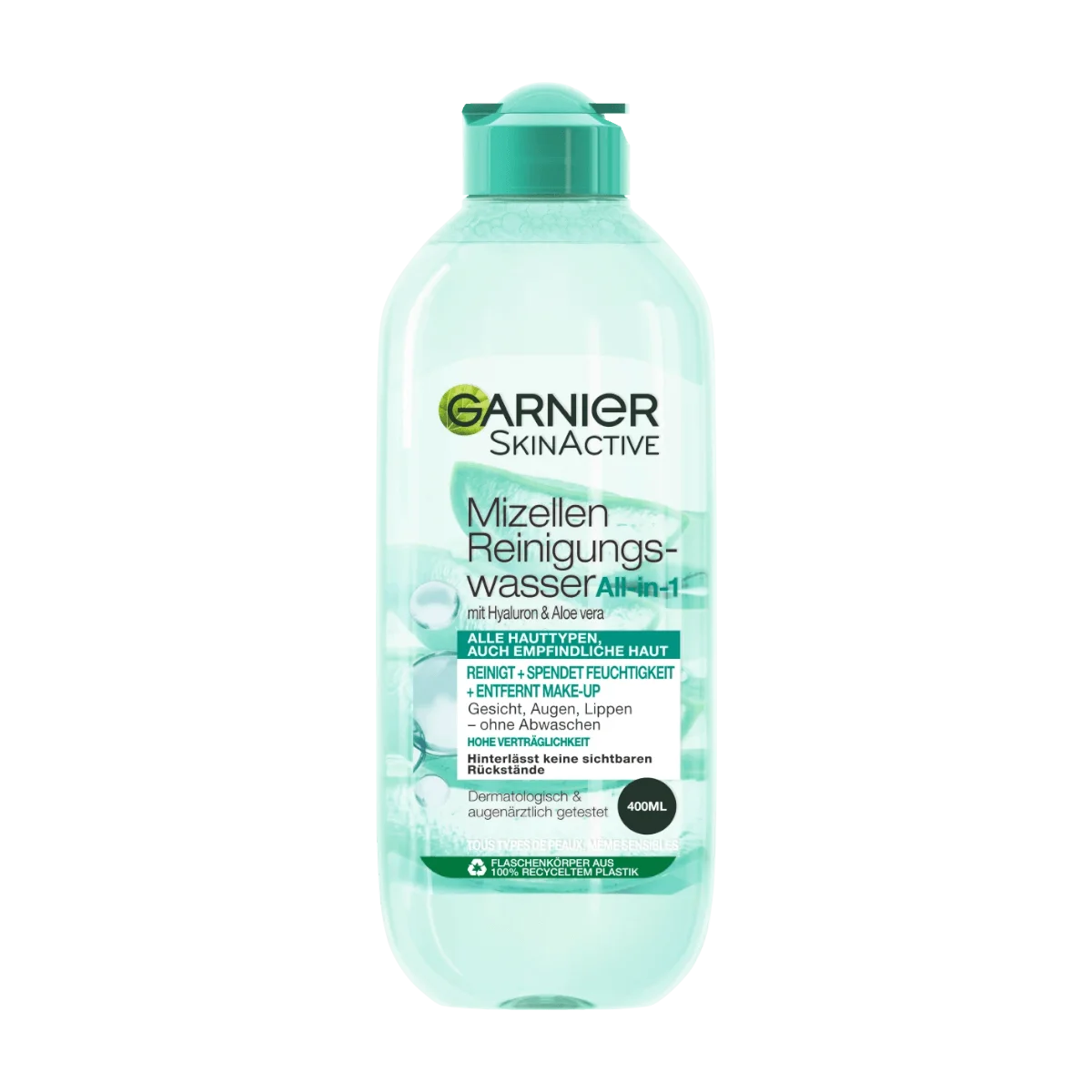 Garnier SkinActive Mizellen Reinigungswasser All-in-1 mit Hyaluron and Aloe Vera, 400 ml