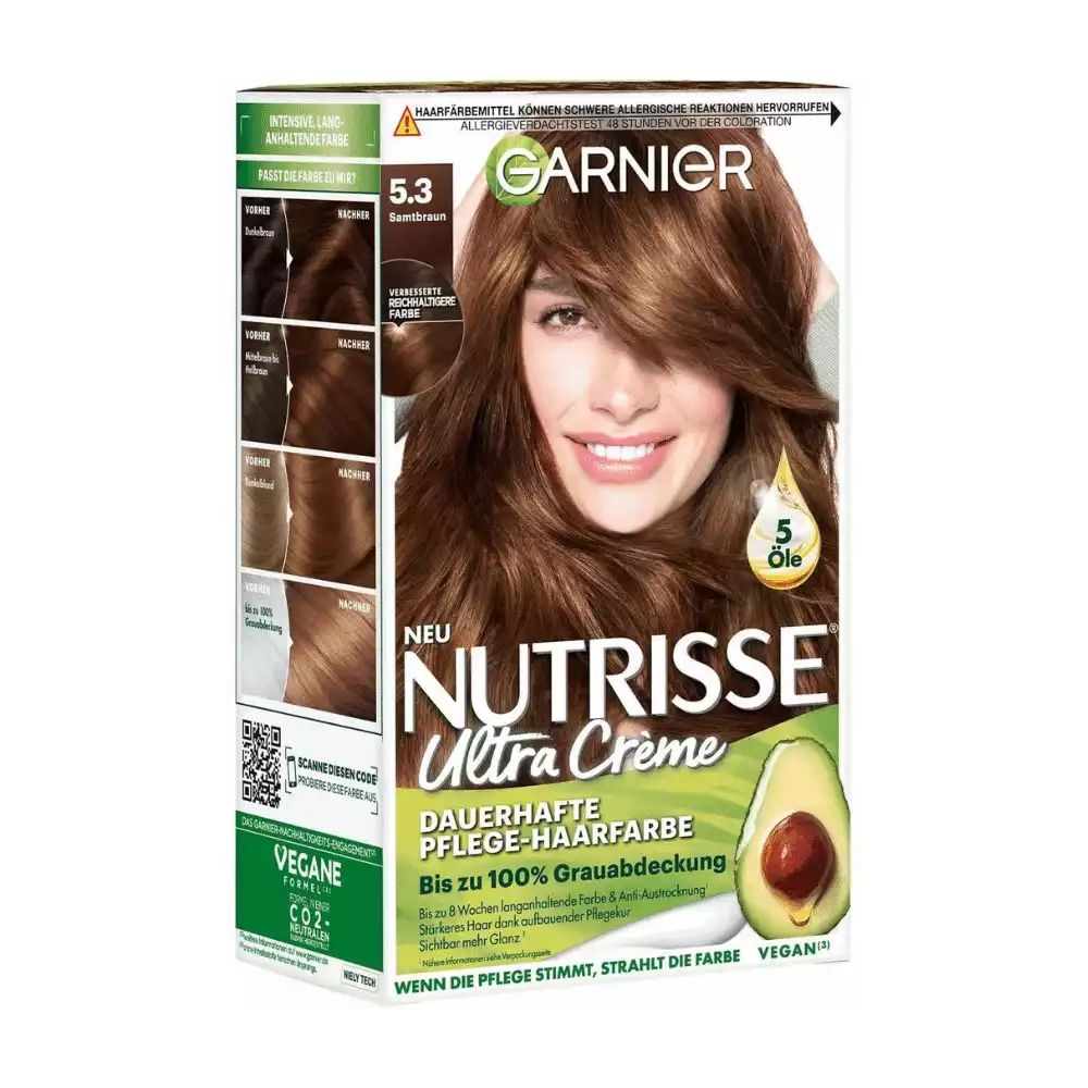 Garnier Nutrisse Ultra Creme Haarfarbe 5.3 Samtbraun, 1 Stk