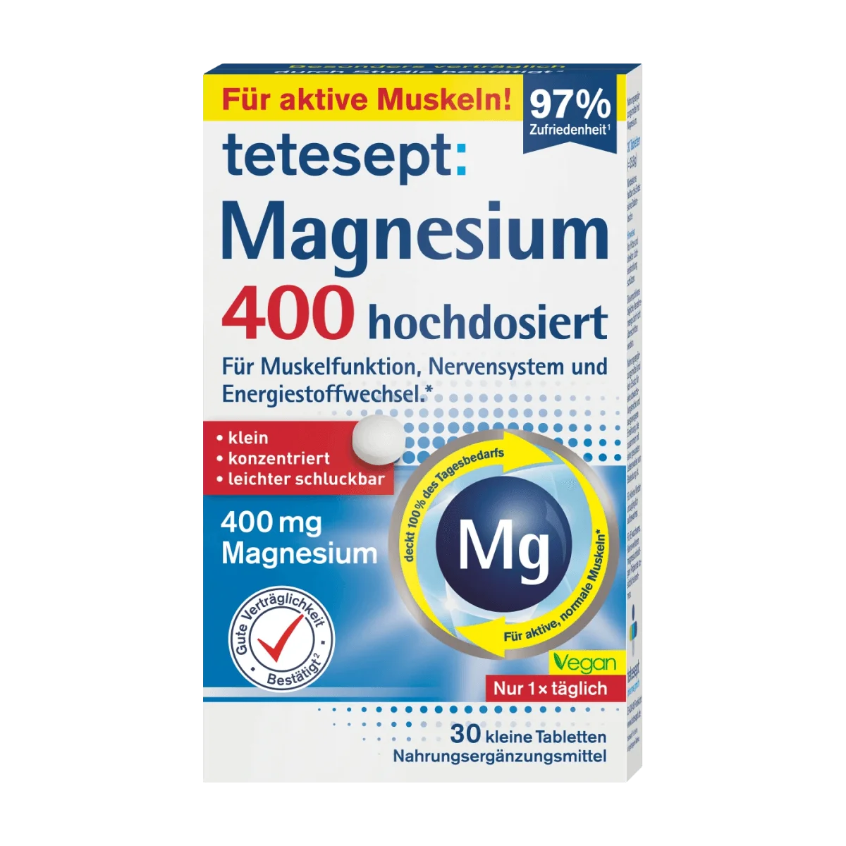 tetesept Magnesium 400 Tabletten 30 Stk, 25.8 g