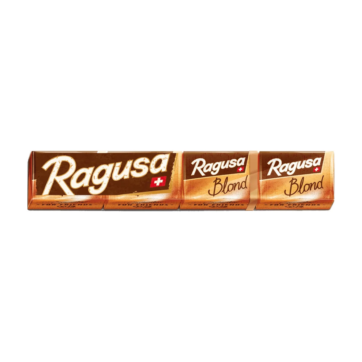 Ragusa For Friends Blond Schweizer Premium Schokolade, 4 x 11 g