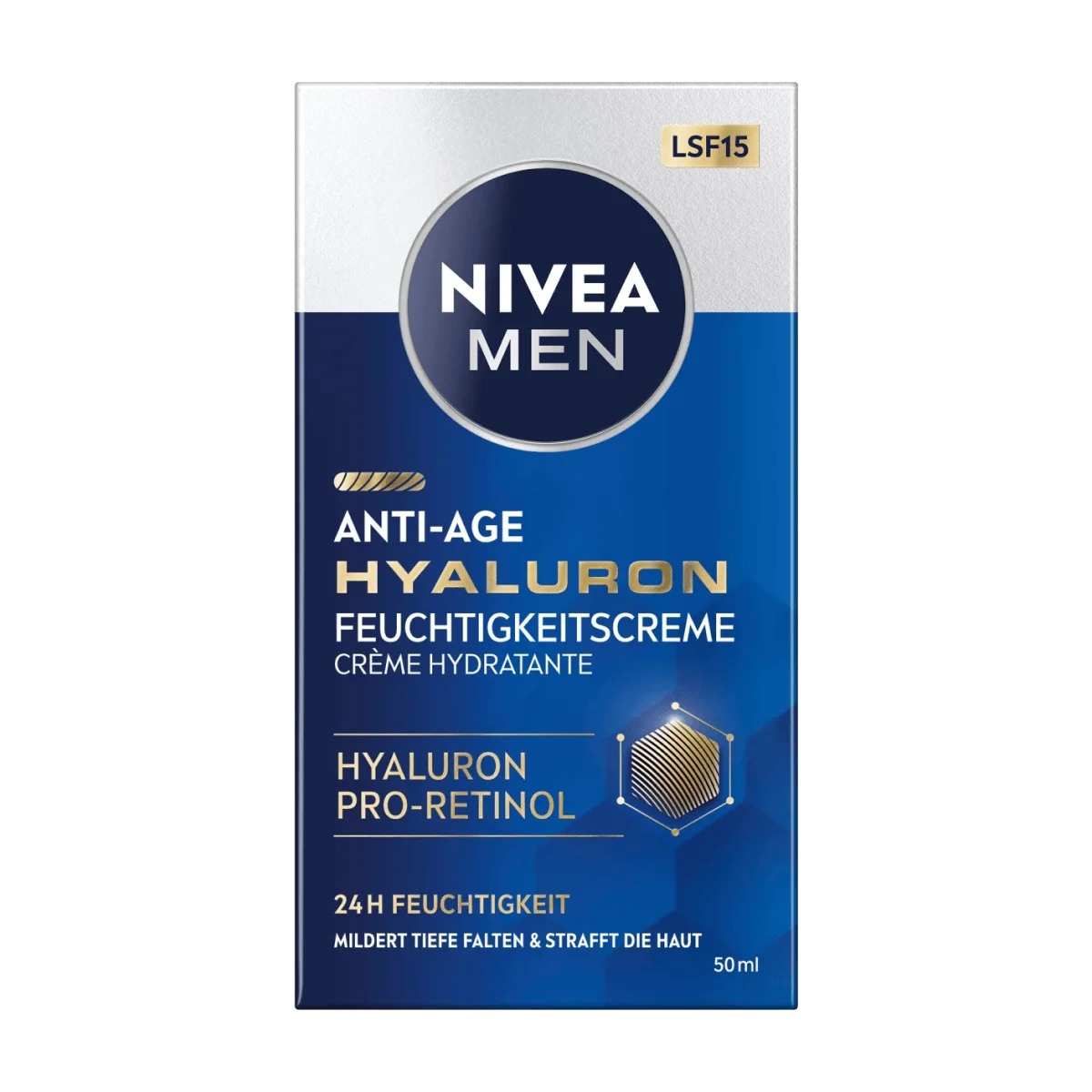 NIVEA MEN Anti Aging Gesichtscreme Hyaluron, 50 ml