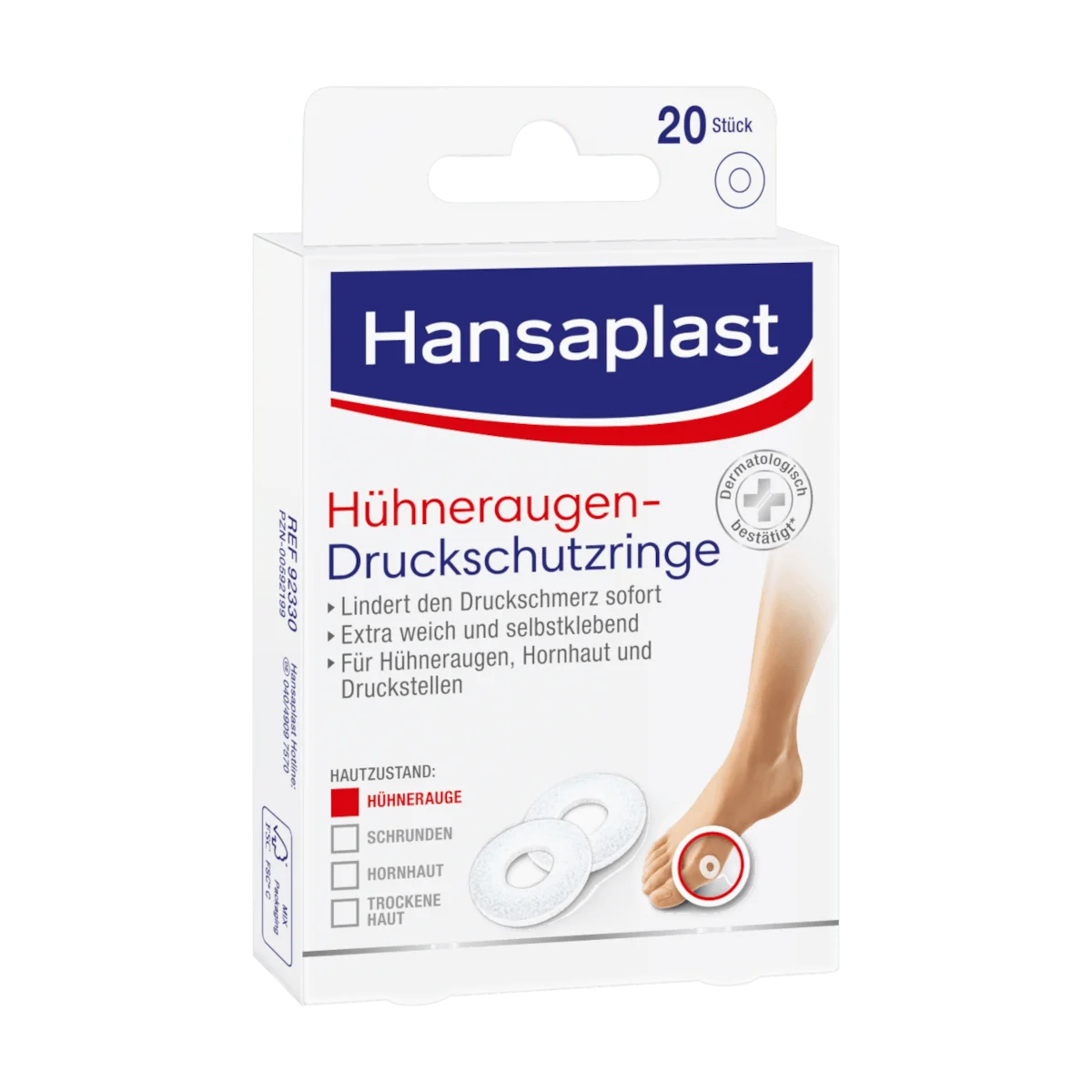 Hansaplast Hühneraugen-Druckschutzringe, 20 Stk