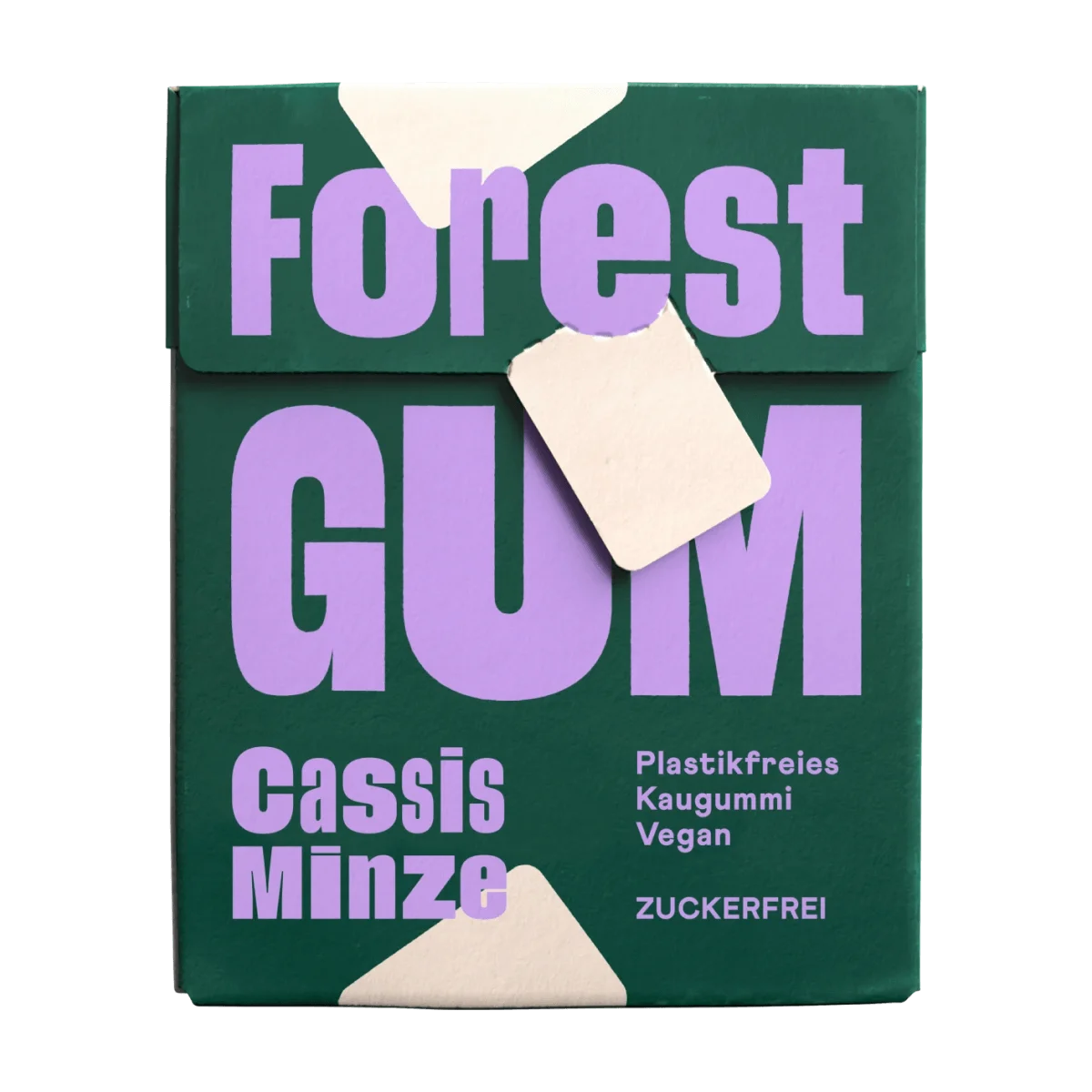 Forest GUM Kaugummi Cassis Minze, zuckerfrei 20g, 10 Stk