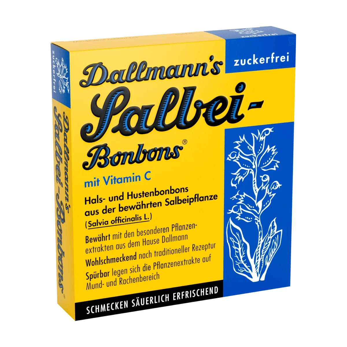 Dallmann's Salbei-Bonbons zuckerfreie Hals- und Hustenbonbons (20 Stück), 37 g