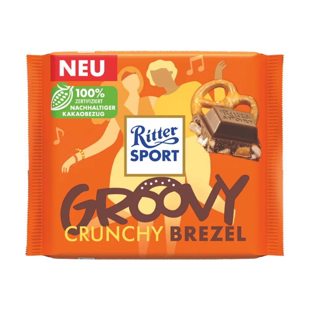 Ritter Sport Groovy Crunchy Brezel, 100 g
