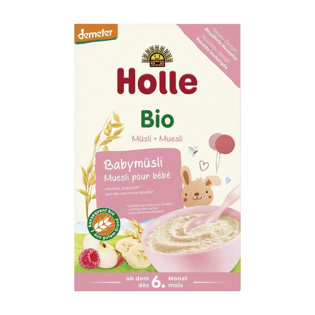 Holle baby food Getreidebrei Babymüsli ab dem 6. Monat, 250 g