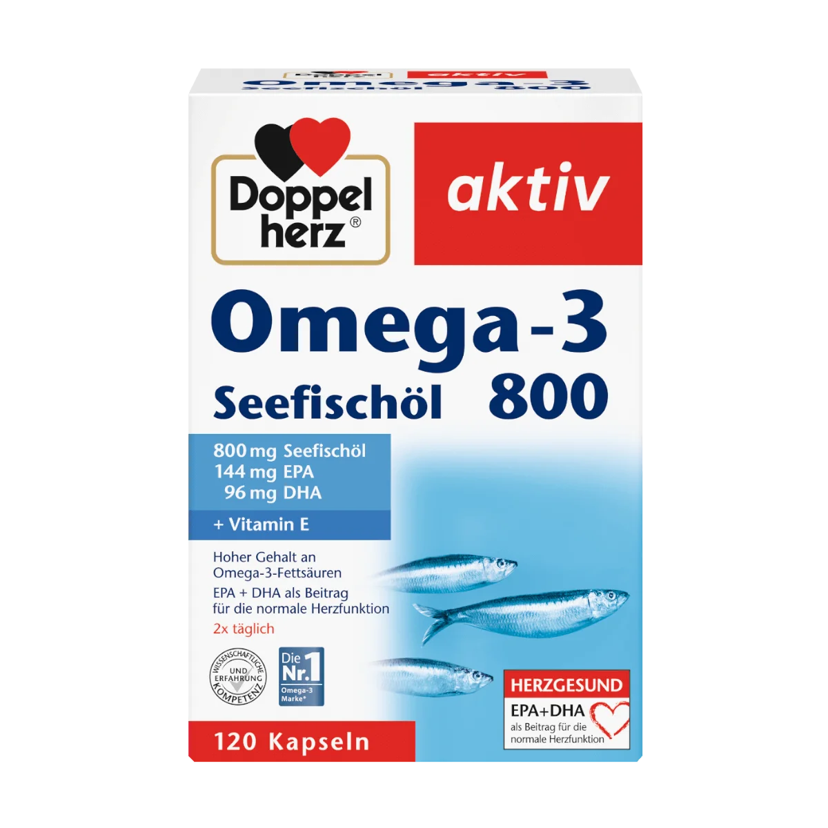 Doppelherz Omega-3 Seefischöl 800mg, 120 Kps