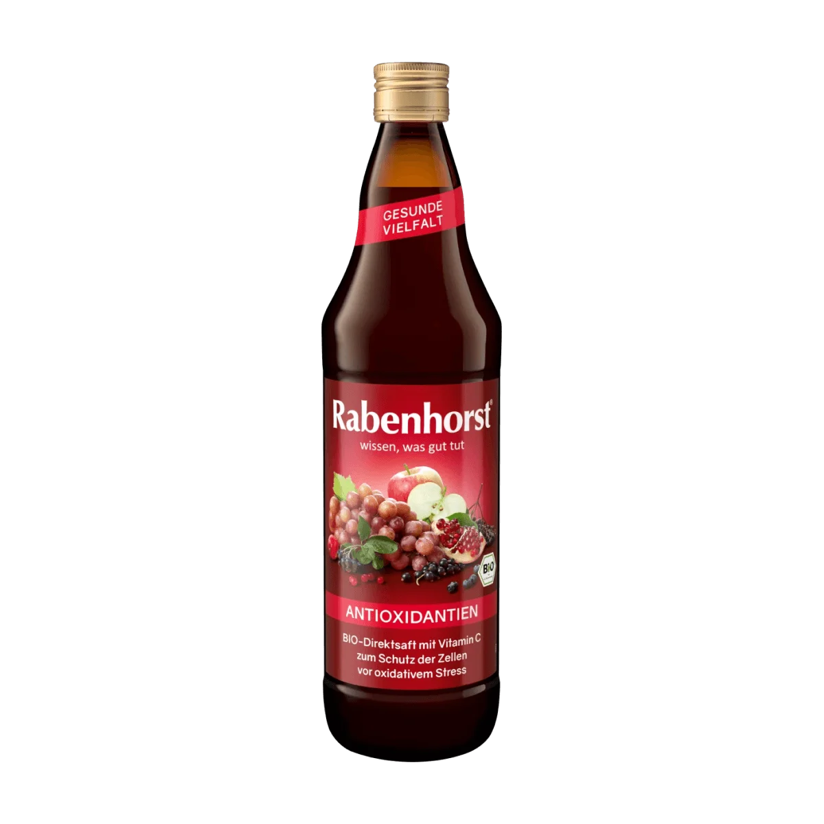 Rabenhorst Direktsaft, Antioxidantien mit Vitamin C, roter Mehrfrucht-Saft, 700 ml