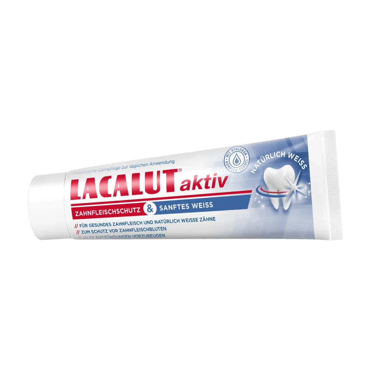 Lacalut Zahnpasta aktiv Zahnfleischschutz & Sanftes Weiss, 75 ml