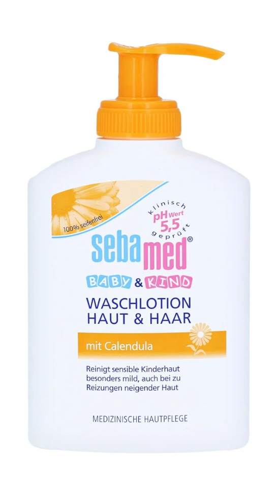 Sebamed Baby & Kind Waschlotion  Haut & Haar mit Calendula, 200 ml