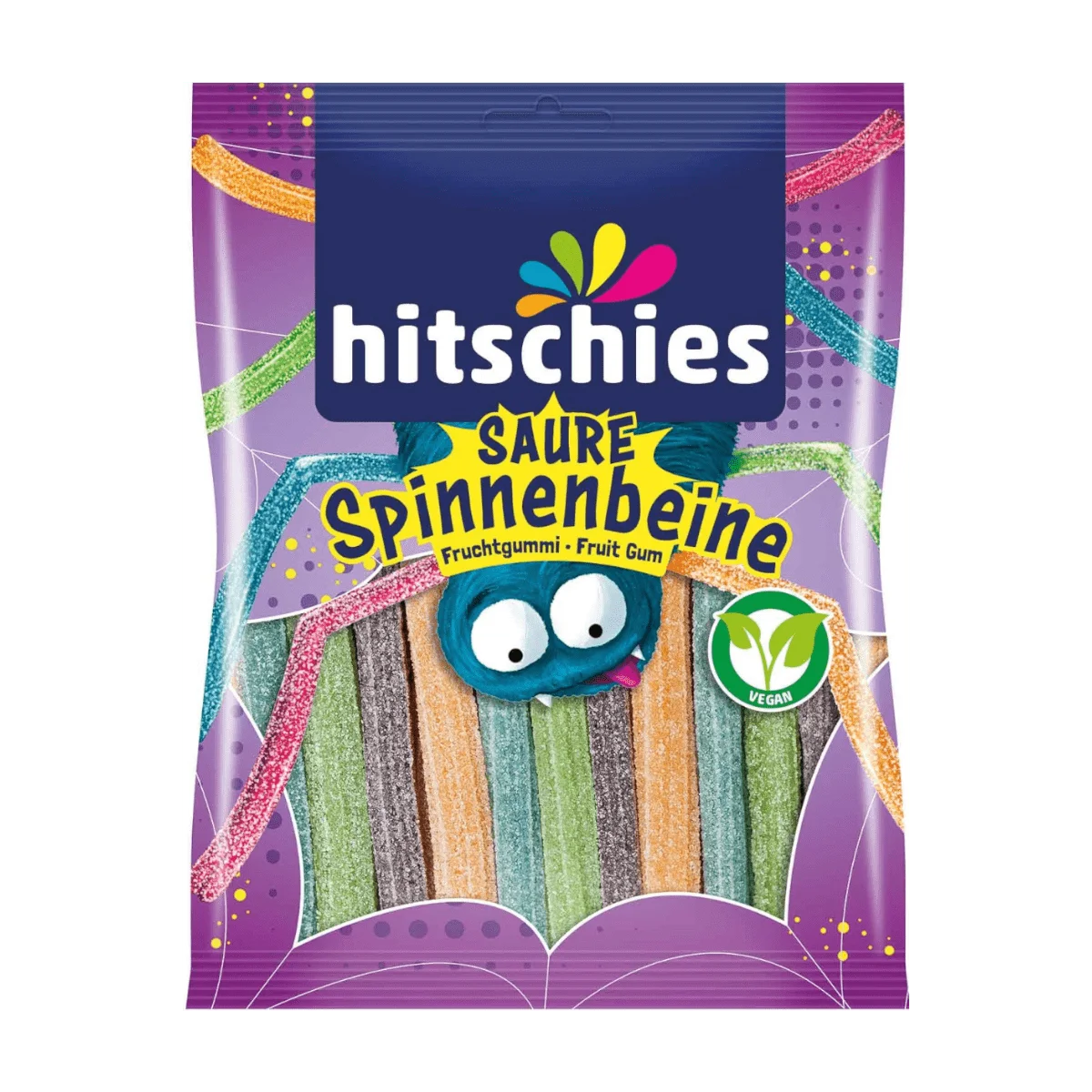 Hitschies Spinnenbeine Saure Fruchtgummi-Sticks, 125 g
