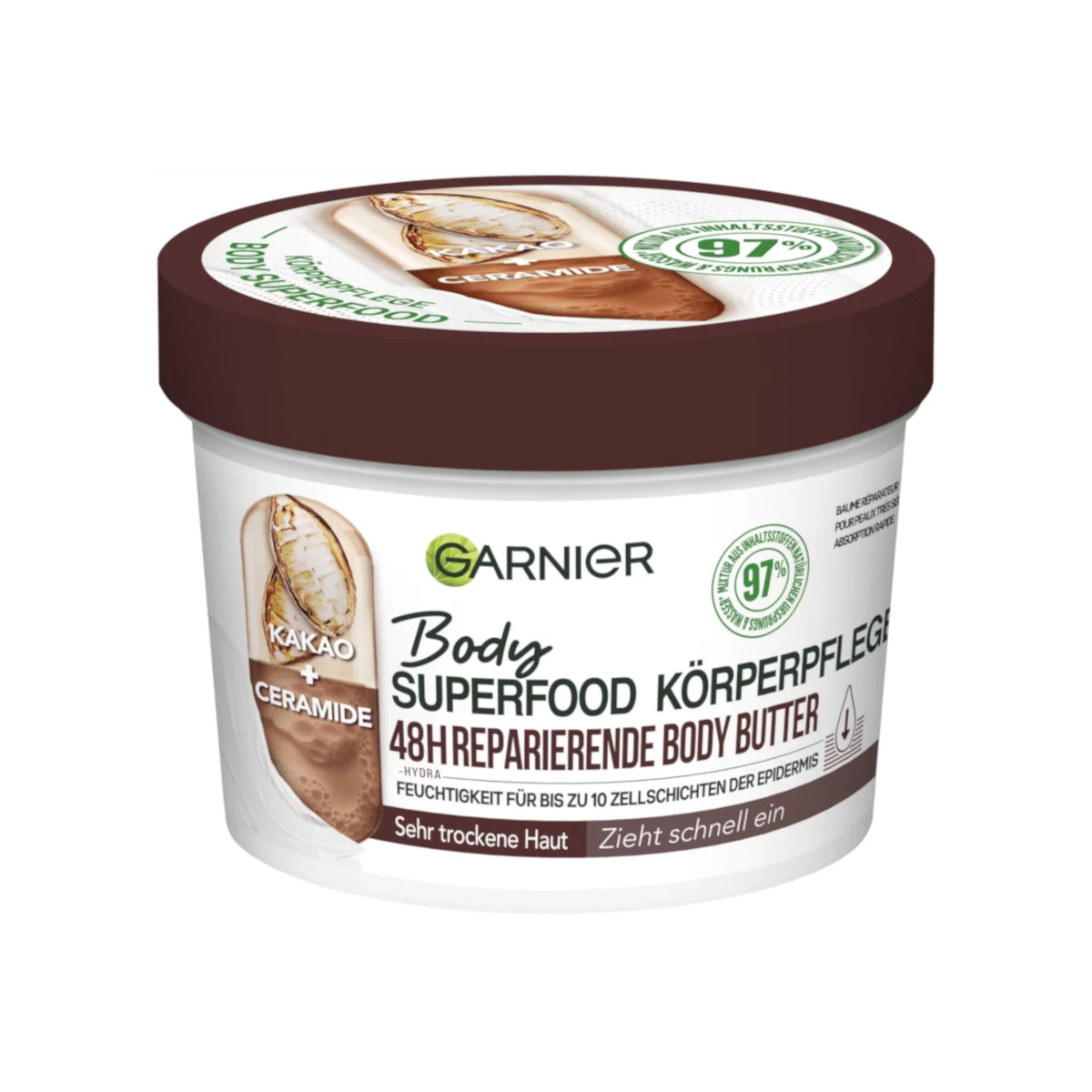 Garnier Body Superfood Körperpflege Kakao Body Butter, 380 ml
