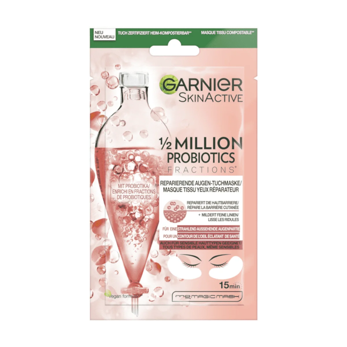 Garnier Skin Active Augentuchmaske 1/2 Million Probiotics, 1 Stk