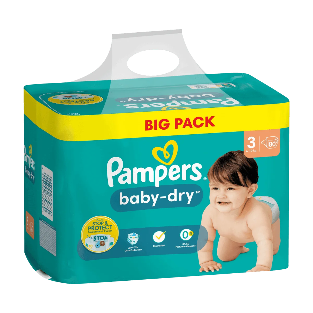Pampers Baby Dry Big Pack Größe 3 midi 6-10kg, 80 Stk