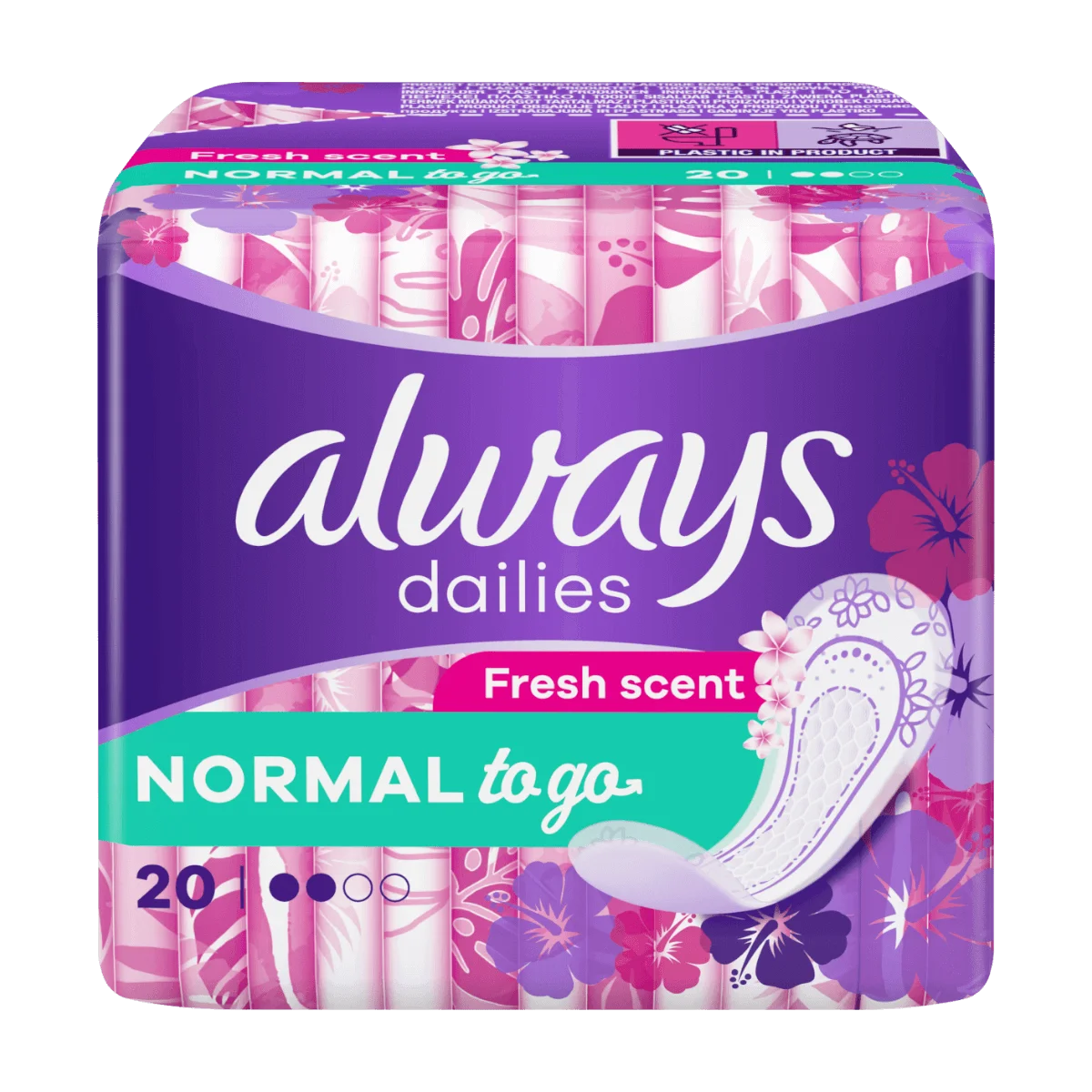 Always dailies Normal to go Fresh Scent, 20 Stk