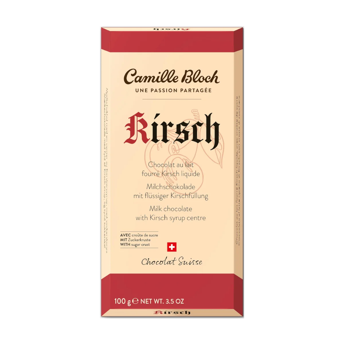 Camille Bloch Kirsch Lait Schweizer Premium Schokolade, 100 g