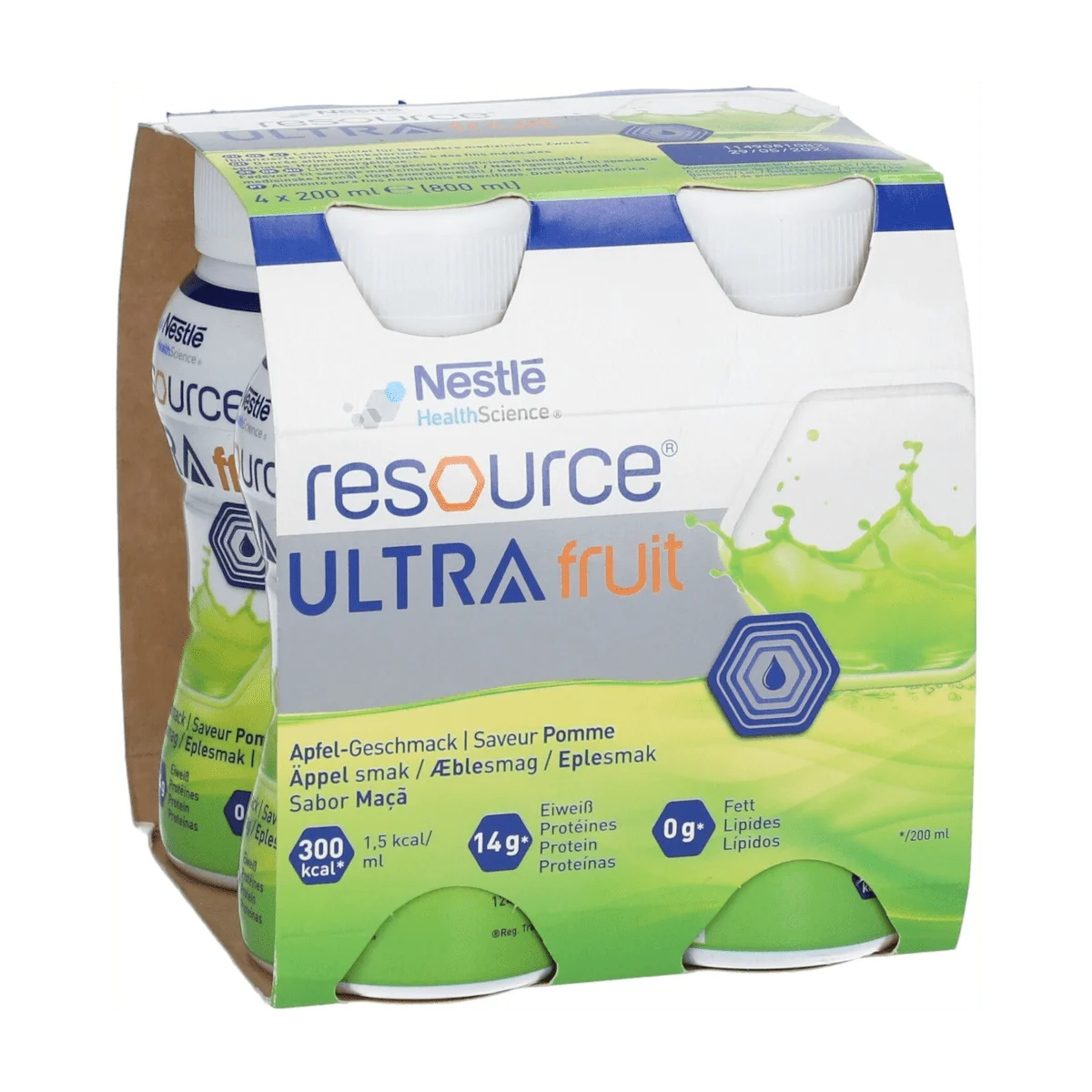 Nestlé Resource ULTRA fruit Apfel, 4x200 ml