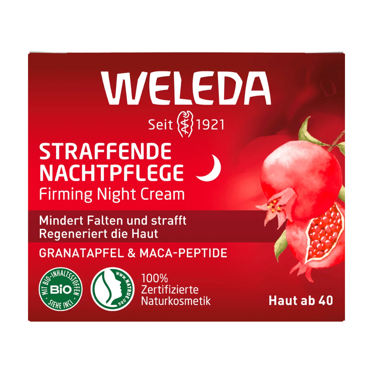 Weleda Nachtcreme straffend Granatapfel & Maca-Peptide, 40 ml