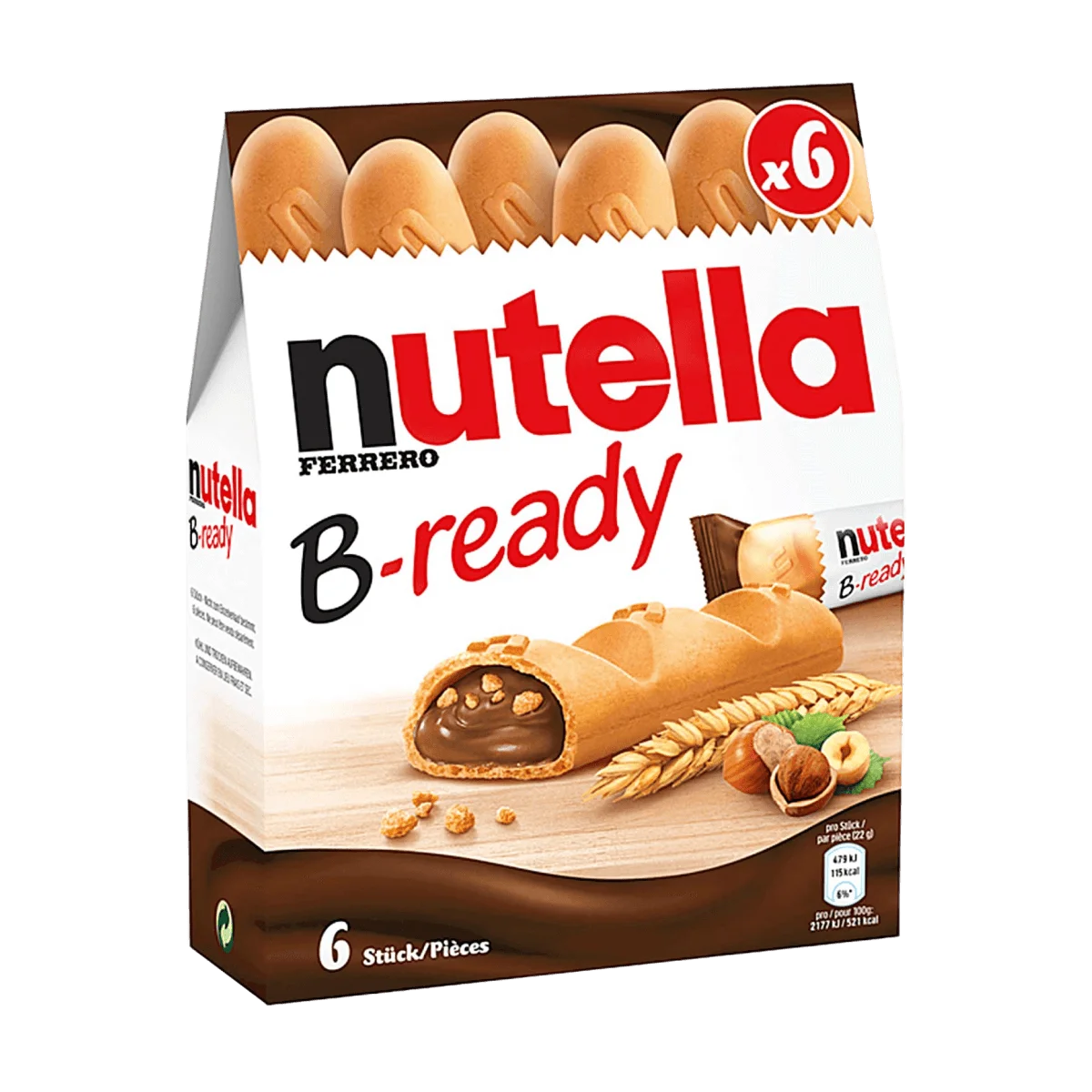 Nutella Ferrero B-Ready, 6 Stk