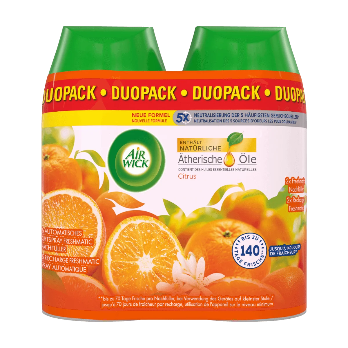AirWick Freshmatic Citrus Nachfüllpack Duo (2x250 ml), 500 ml
