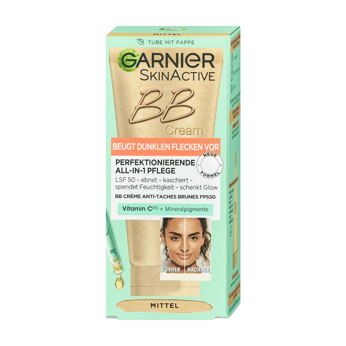 Garnier Skin Active BB Cream Vitamin C Mittel LSF50, 50 ml