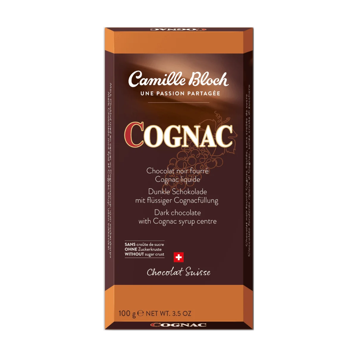Camille Bloch Cognac Noir Schweizer Premium Schokolade, 100 g