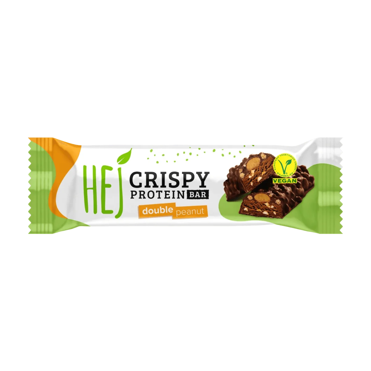 HEJ Natural Proteinriegel Crispy Double Peanut, vegan, 45 g