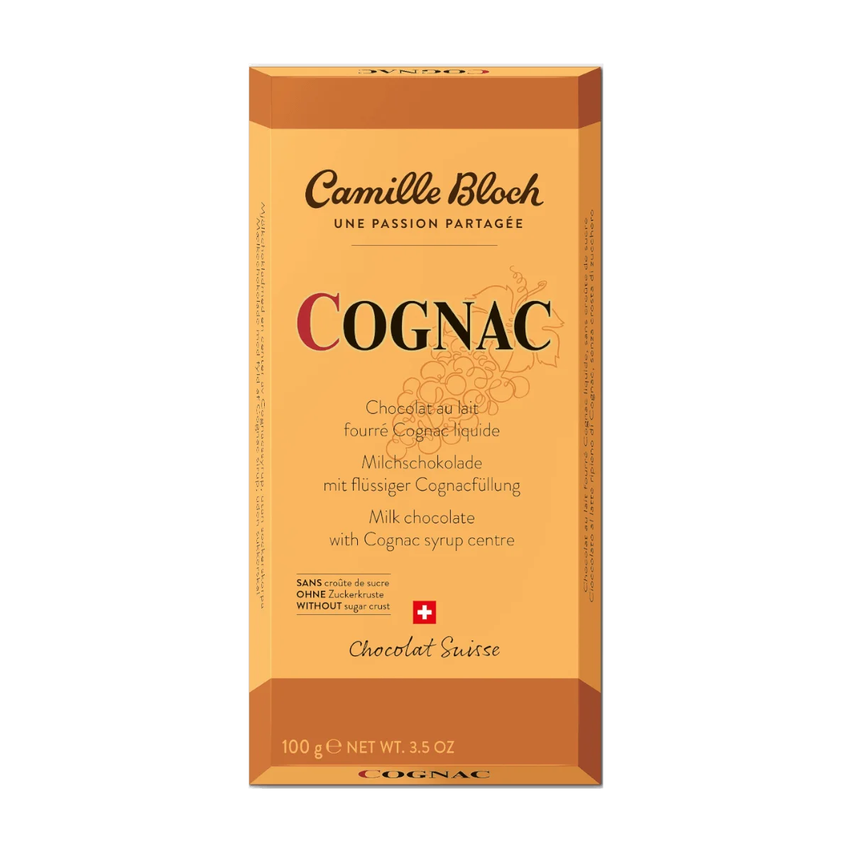 Camille Bloch Cognac Lait Schweizer Premium Schokolade, 100 g