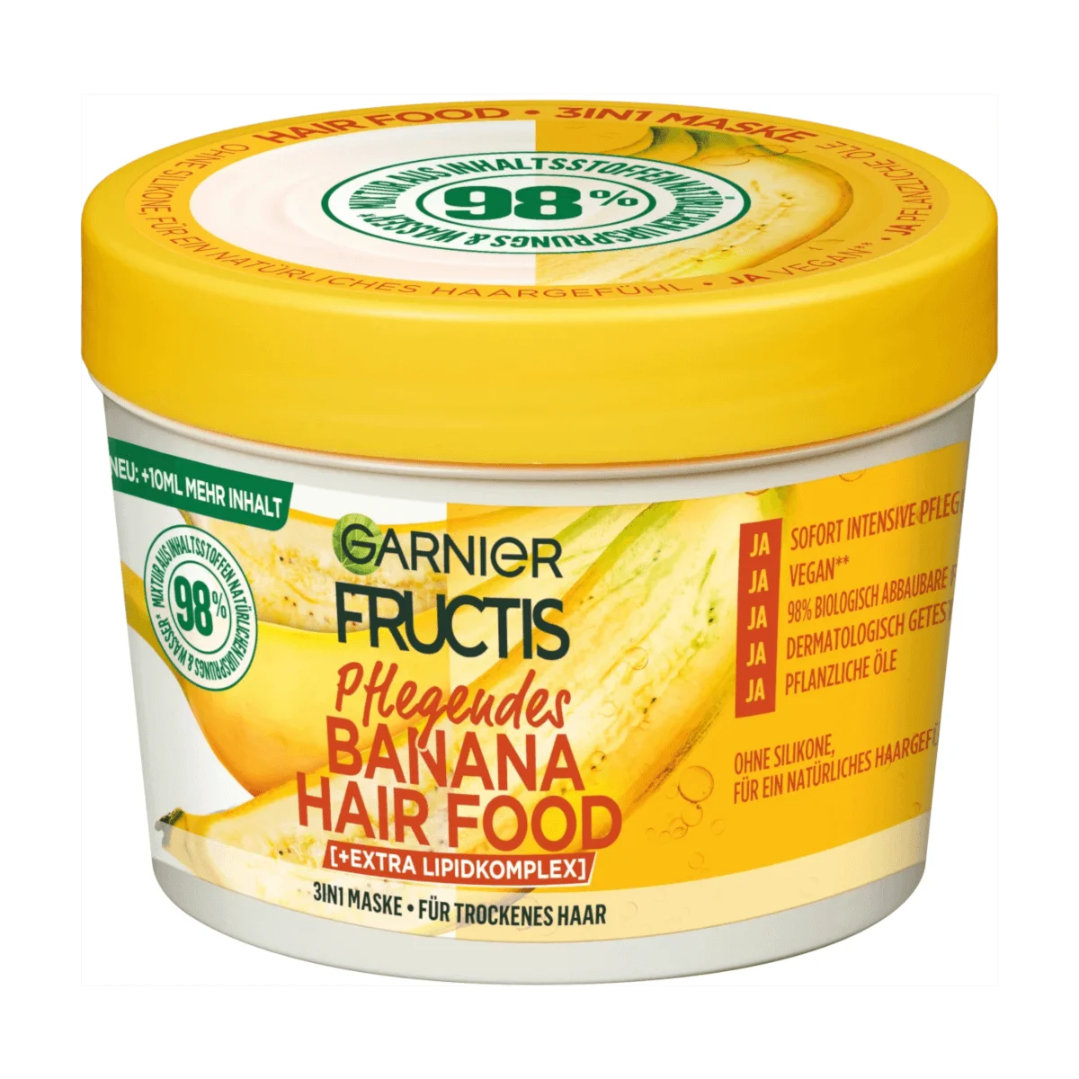 Garnier Fructis Haarkur Banana Hair Food 3in1 Maske, 400 ml