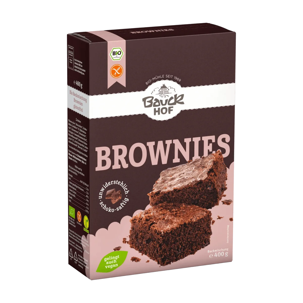 Backmischung Brownies, glutenfrei, 400 g