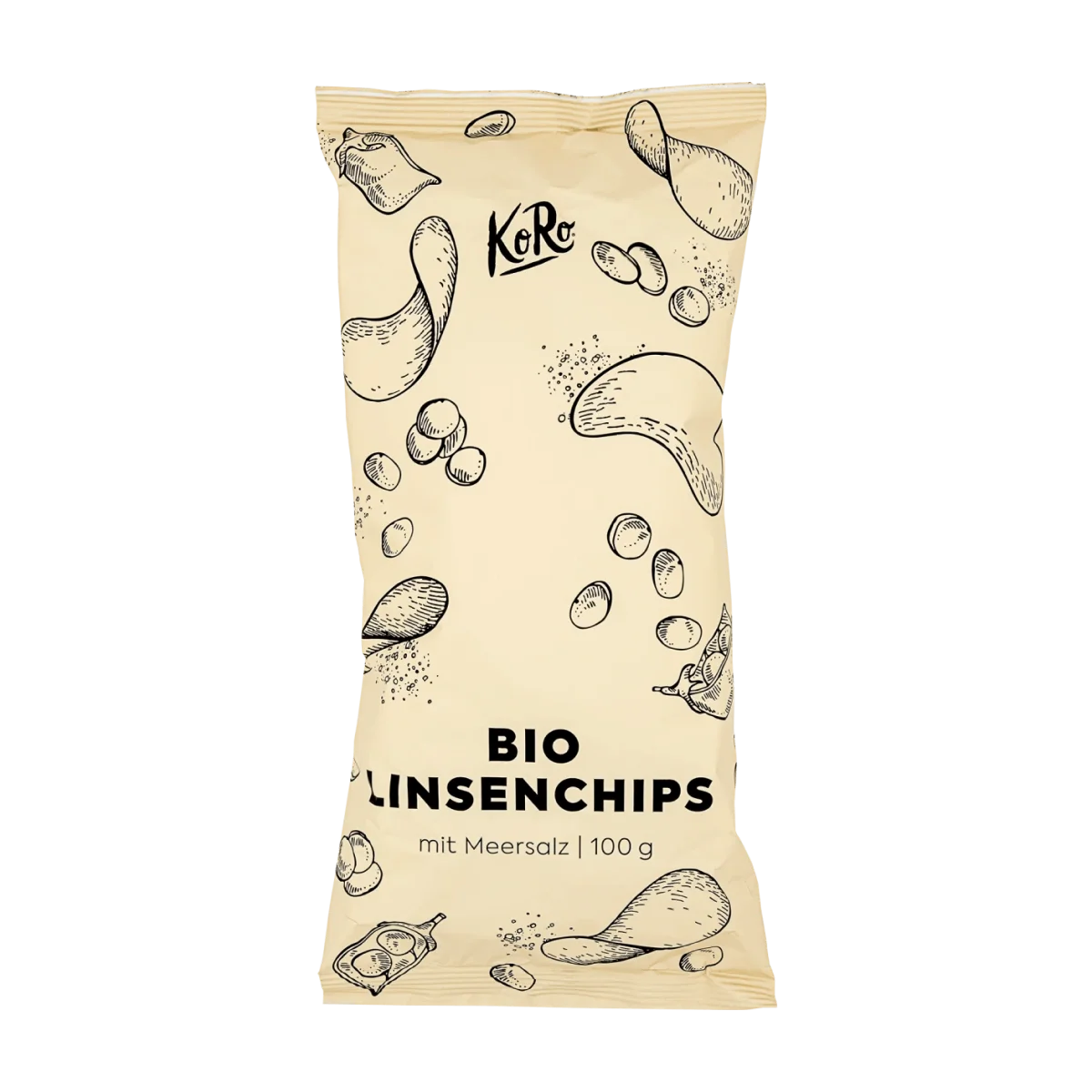 KoRo Linsenchips mit Meersalz, 100 g