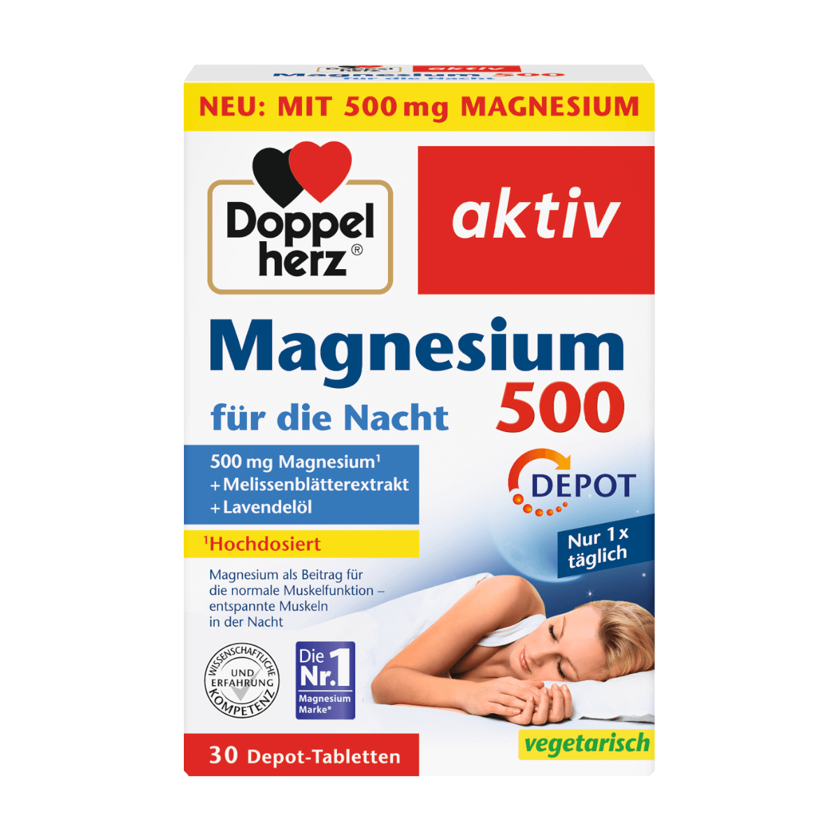 Doppelherz Magnesium 500 für die Nacht, 30 Tbl