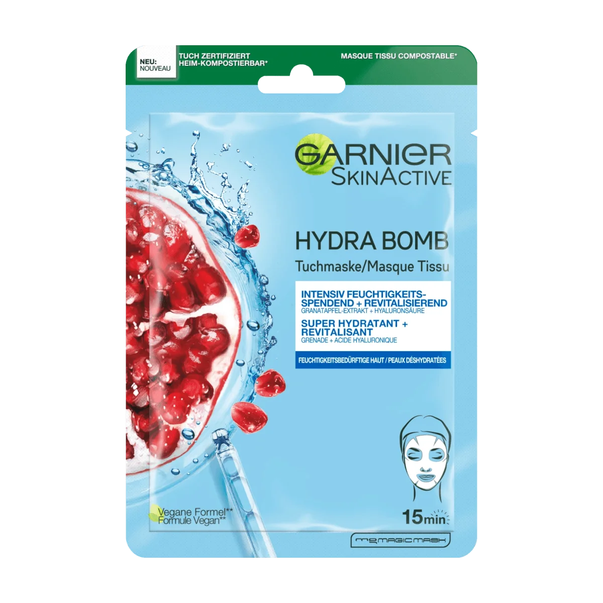 Garnier SkinActive Hydra Bomb Tuchmaske, 1 Stk