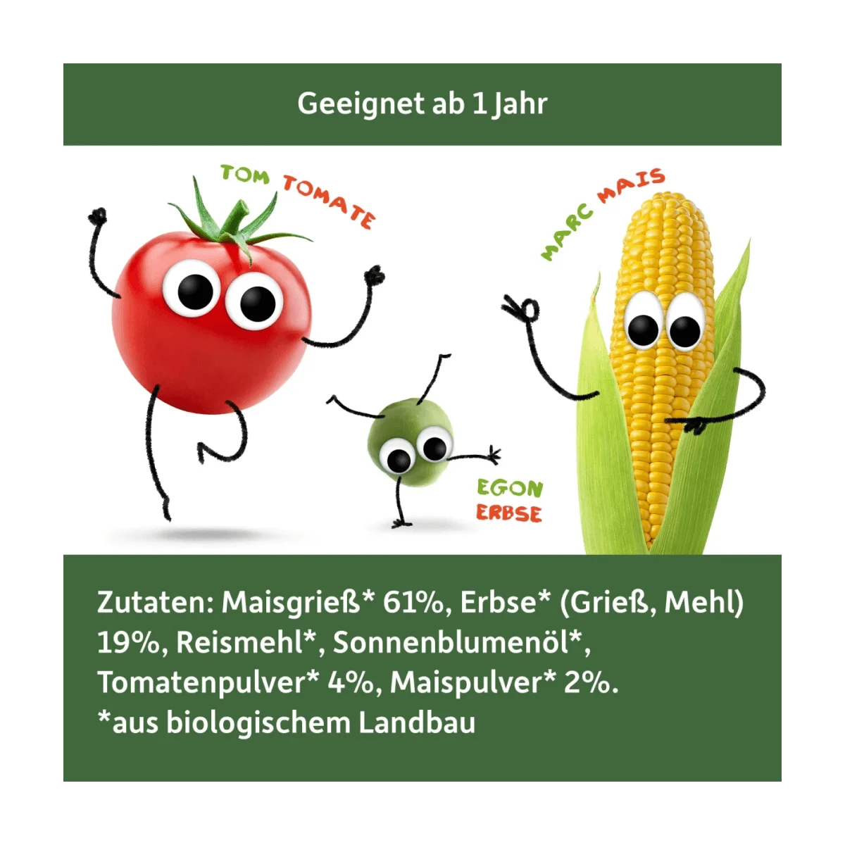 Freche Freunde Kindersnack Knusper-Sticks Dreierlei Gemüse, ab 1 Jahr, 30 g