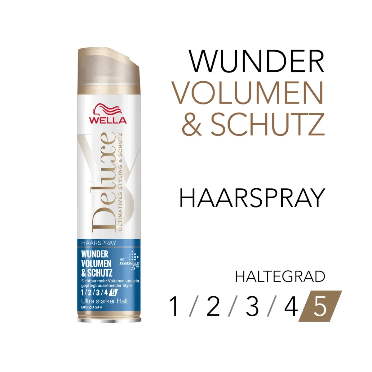 Wellaflex Haarspray Deluxe Wunder Volumen & Schutz, 250 ml