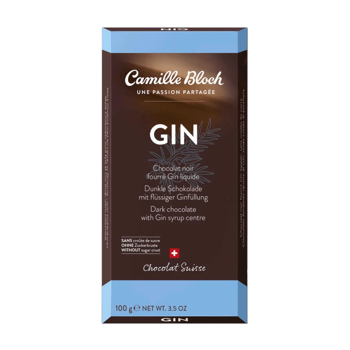 Camille Bloch Gin Noir Schweizer Premium Schokolade, 100 g