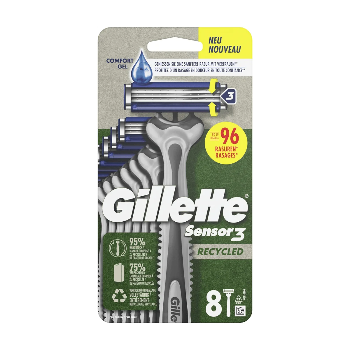 Gillette Sensor3 Einwegrassierer, 8 Stk