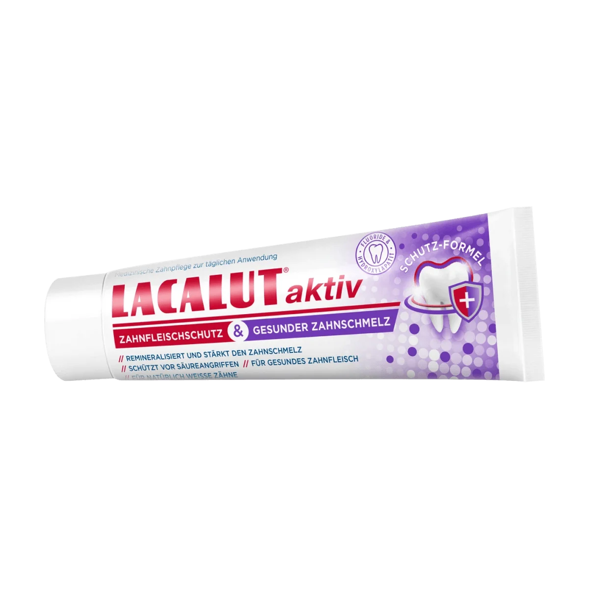 Lacalut Zahnpasta aktiv Zahnfleischschutz & Gesunder Zahnschmelz, 75 ml
