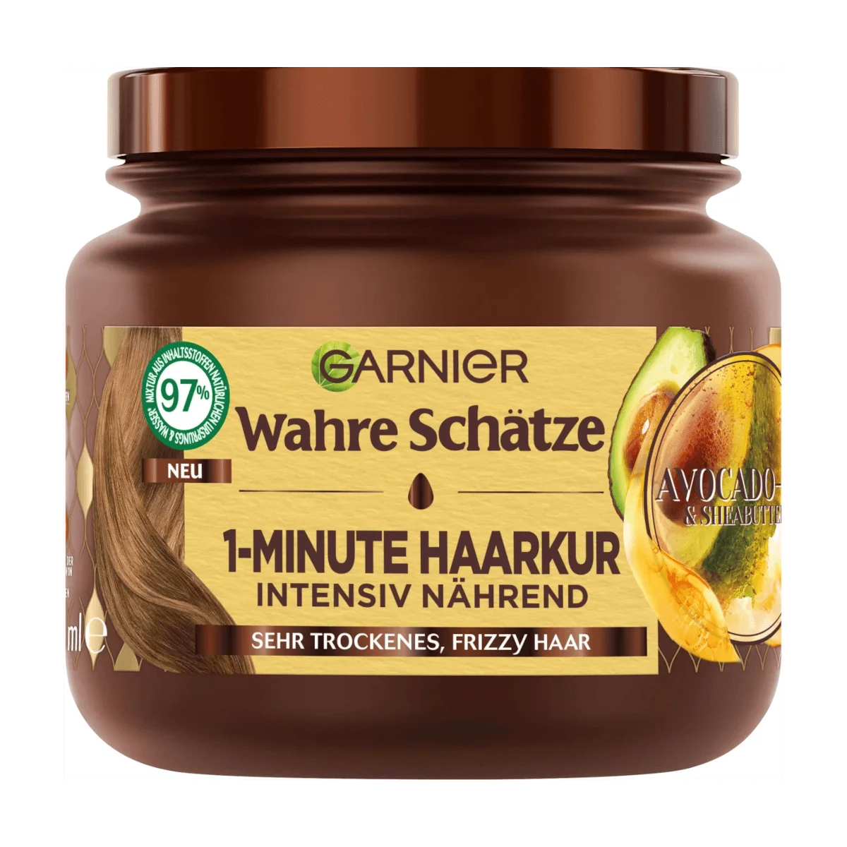 Garnier Wahre Schätze Haarkur 1-Minute Avocado-Öl & Sheabutter, 340 ml